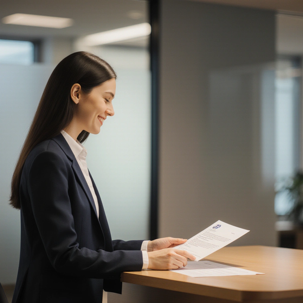 A 2026 grant applicant double-checking eligibility criteria on a laptop with official documents spread across a workspace